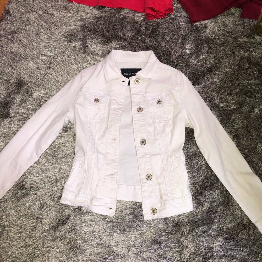 White jean jacket